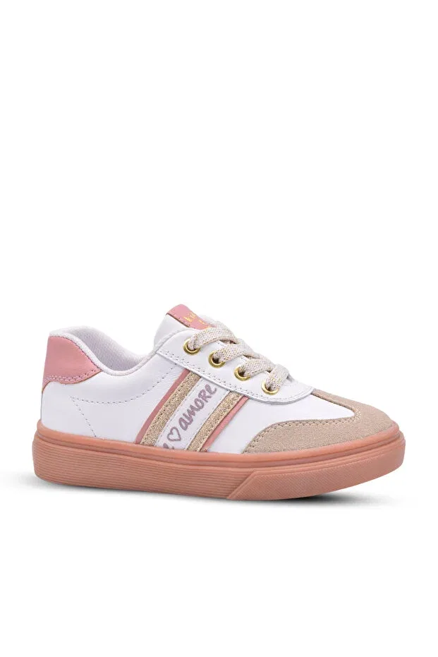 Детские туфли для девочек с принтом Olga Kids A More, White