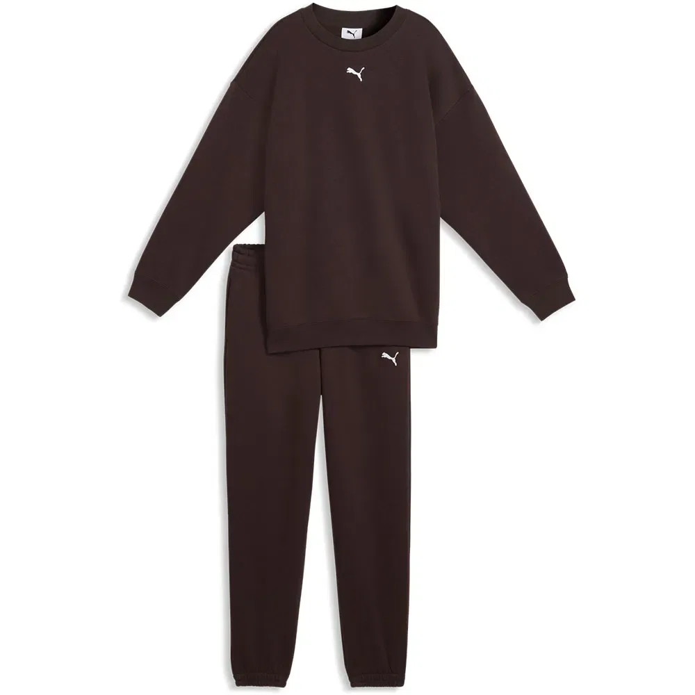 Детский спортивный костюм для девочек Puma Oversized Tracksuit, Brown — фото 3