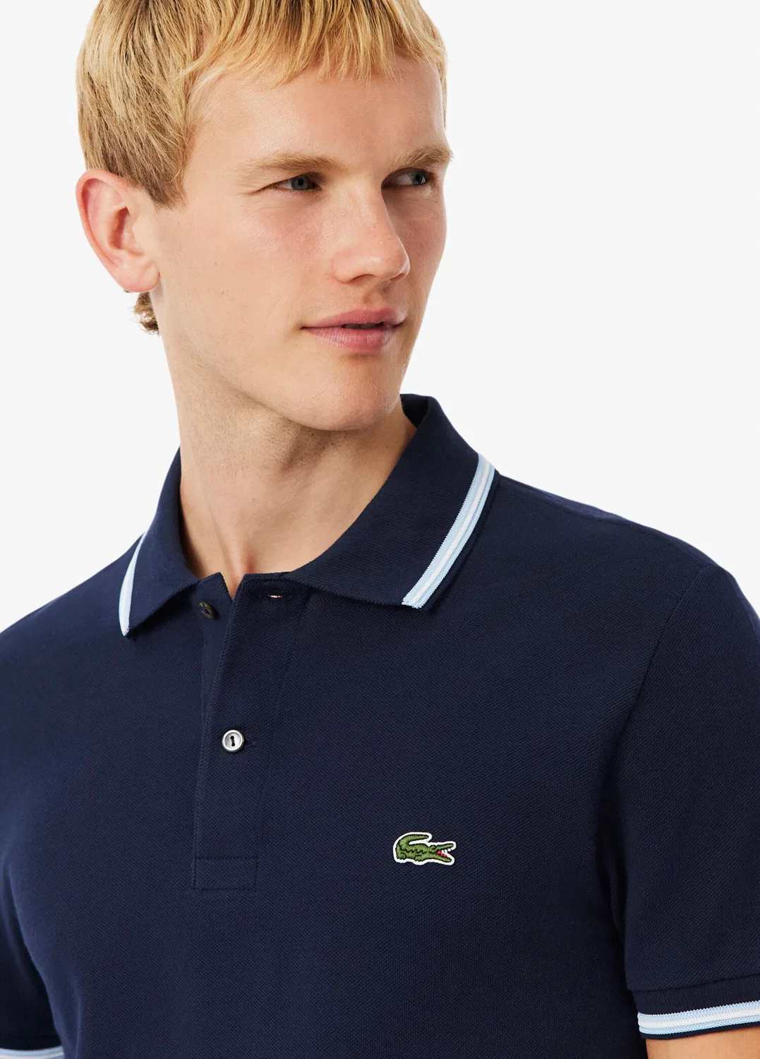 Поло Lacoste Regular Fit, темно-синий — фото 3