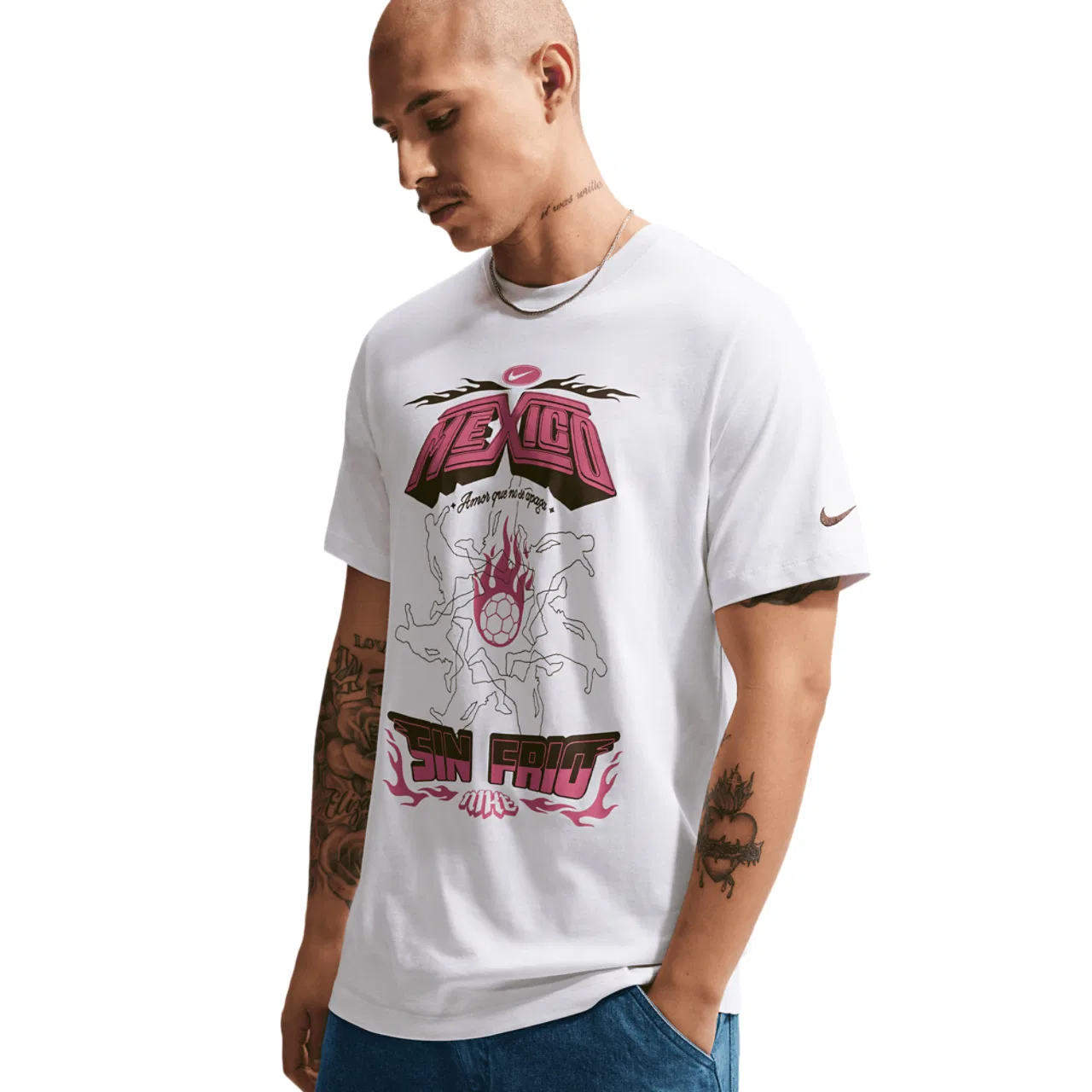 Футболка мужская Nike Mexico APLA Football NSW, розовый/белый