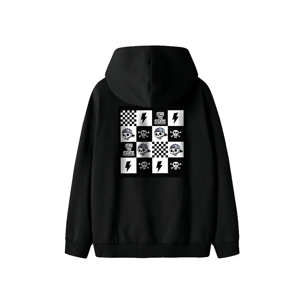 Детское худи для мальчиков с капюшоном Lasse Hoodie Name it, Black — фото 2