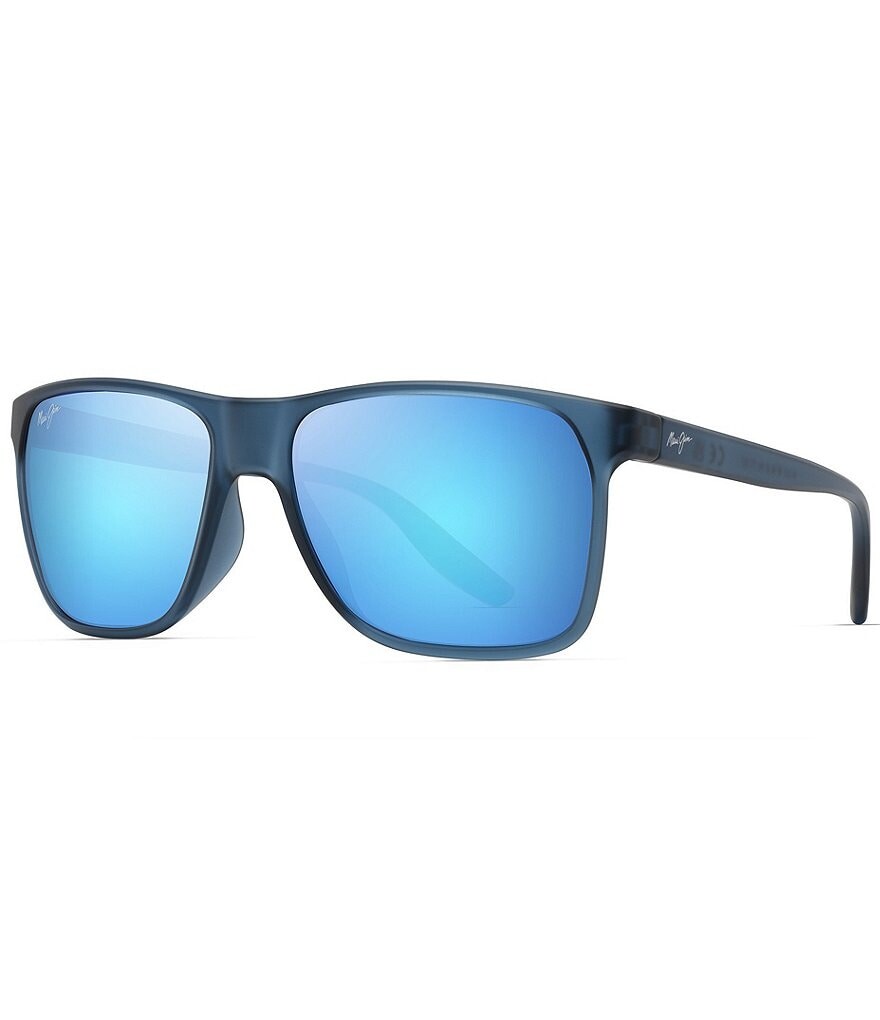 

Мужские прямоугольные зеркальные солнцезащитные очки Maui Jim Pailolo PolarizedPlus2 58,5 мм, синий