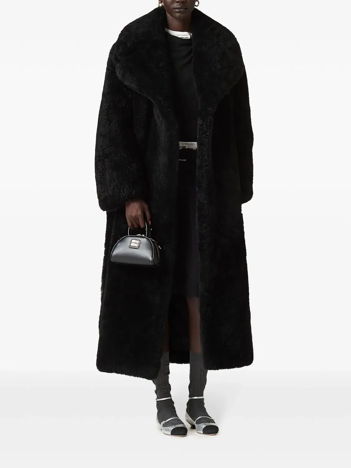 Футболка с вышитым логотипом Miu Miu, черный — фото 4