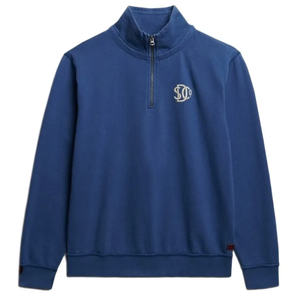 Свитер Athletic half zip Superdry, синий