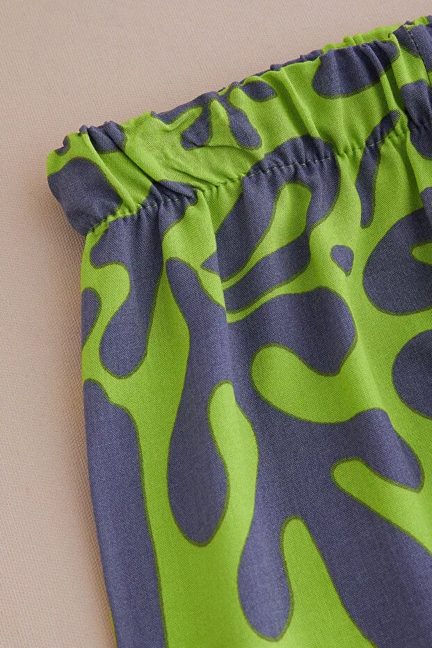 Детские брюки для девочек с принтом Fulla Moda, Neon Green — фото 4