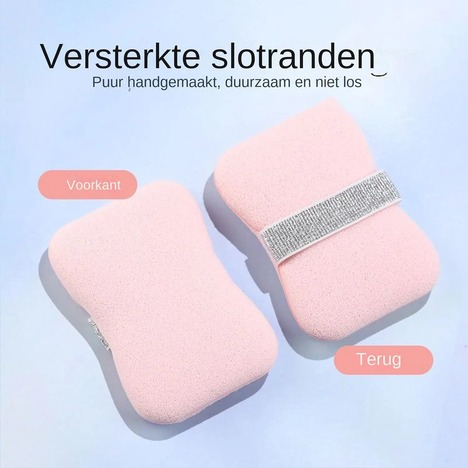 Мочалка-мешочек для мыла, универсальная, Generic, 12x8.5x2 см, Soft And Thin - Pink — фото 3
