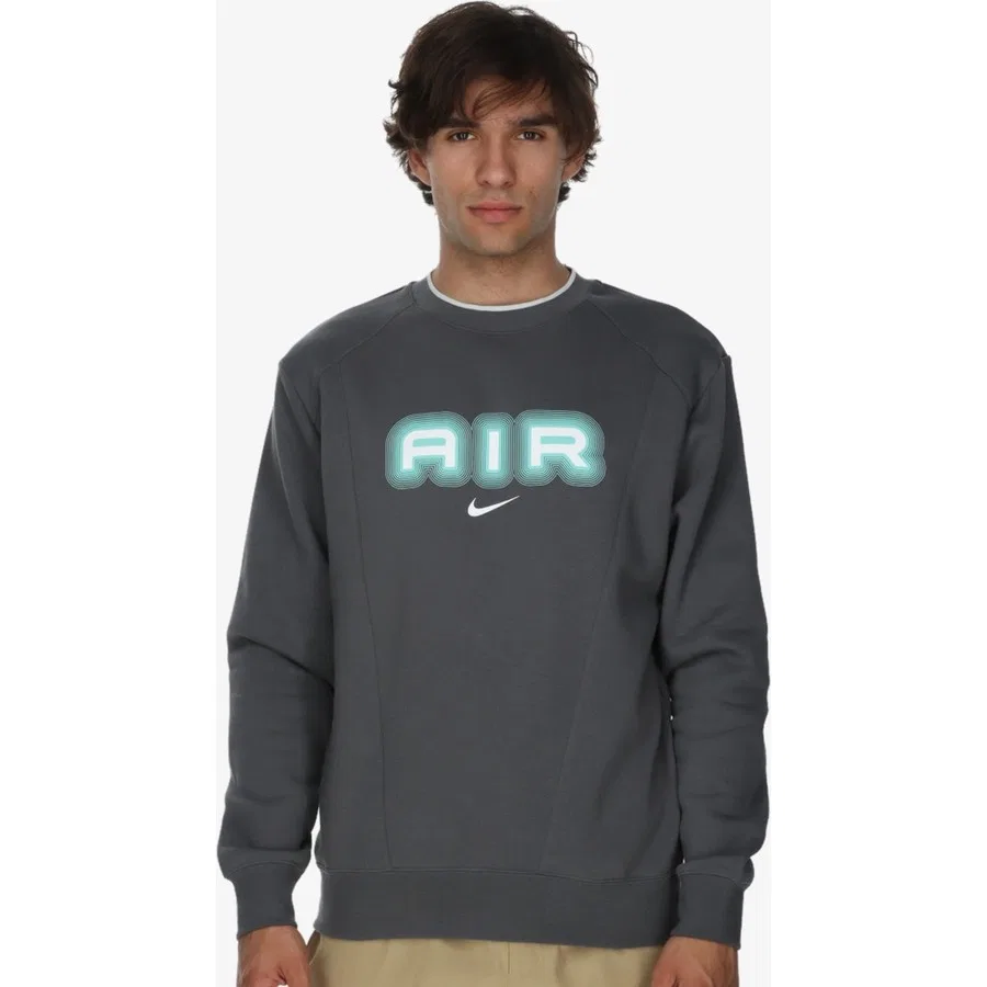 Свитшот спортивный с длинным рукавом Nike Air Crew Neck, Серый — фото 2