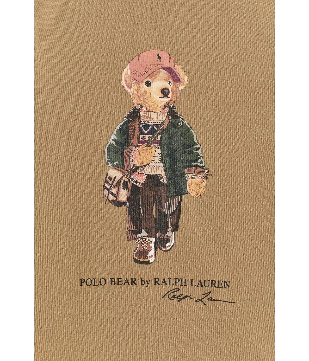 Хлопковая футболка Polo Bear (для детей постарше) Polo Ralph Lauren Kids, Camel — фото 3