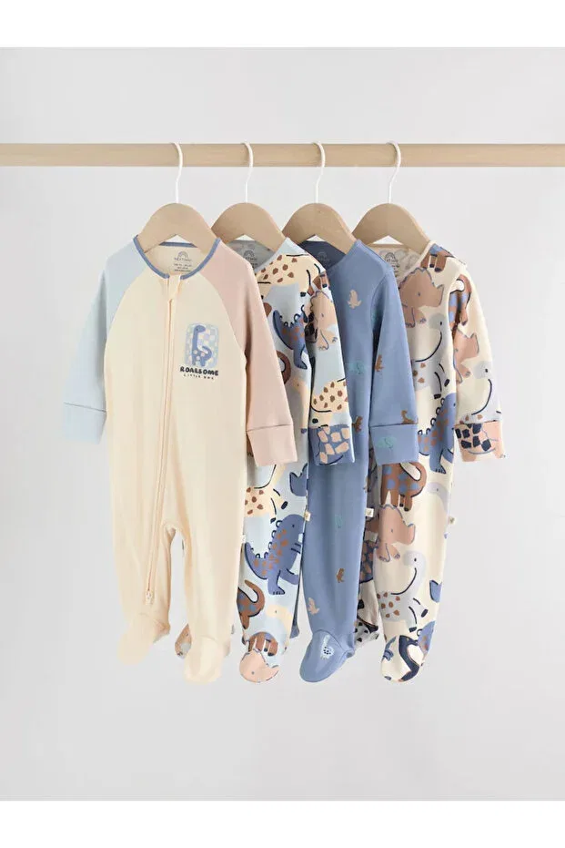 Детский комбинезон-спальный мешок с принтом 4-предметный набор Next Baby, Navy Blue