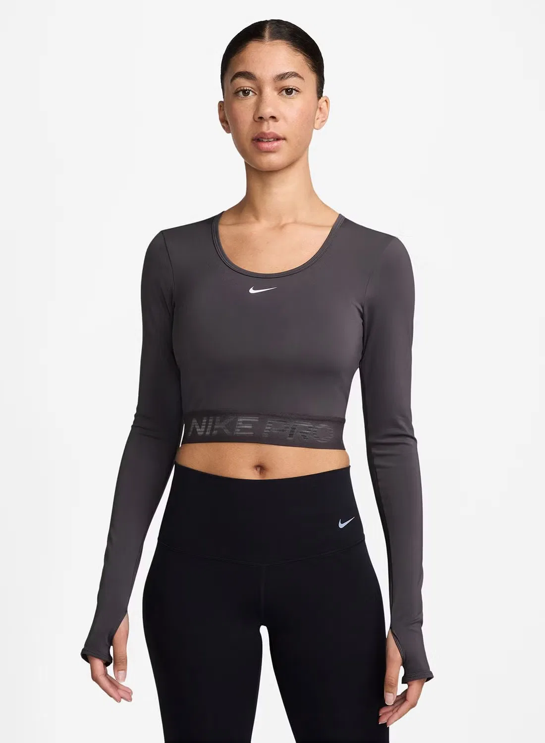 Футболка с принтом Dri-Fit gg shine Nike, серая