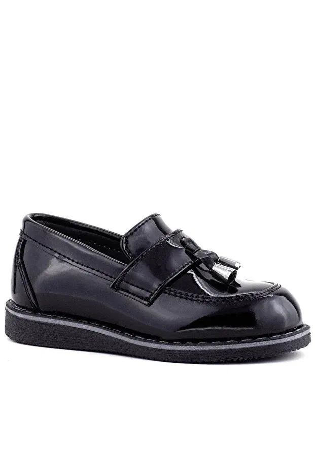 Детские туфли-лоферы для девочек из искусственной кожи Ortopedikal, Black