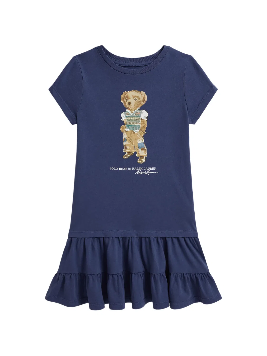 Платье хлопковое синее Polo Ralph Lauren, синий