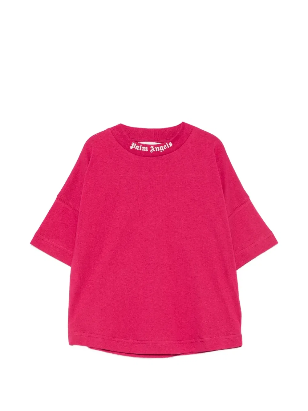 Футболка с коротким рукавом и принтом-логотипом Palm Angels Kids, розовый