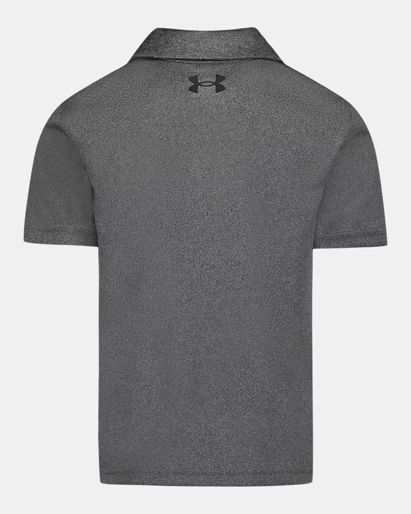 Детское поло из влагоотводящей ткани UA Matchplay Twist UnderArmour, Castlerock/Black — фото 2