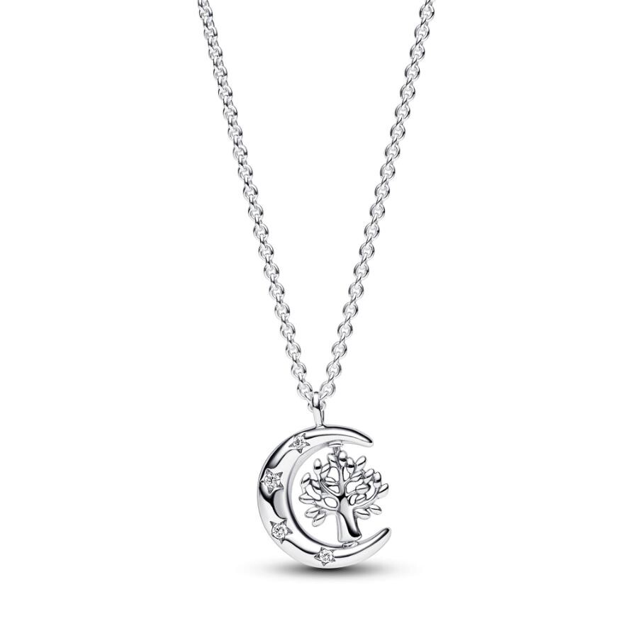 

Ожерелье Moon & Spinning Tree Pendant Pandora, стерлинговое серебро