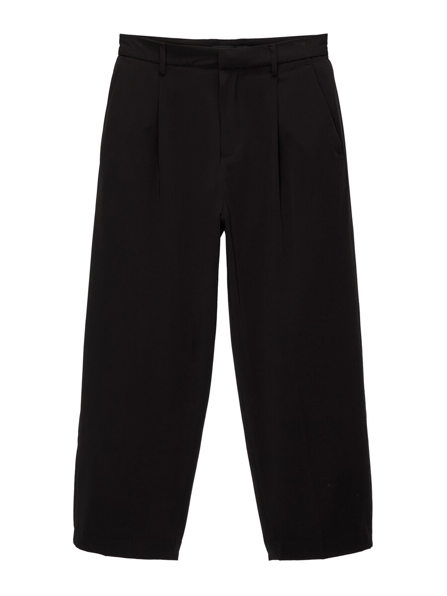 

Тканевые брюки Pull&Bear Wide leg Pleat-Front Pants, черный