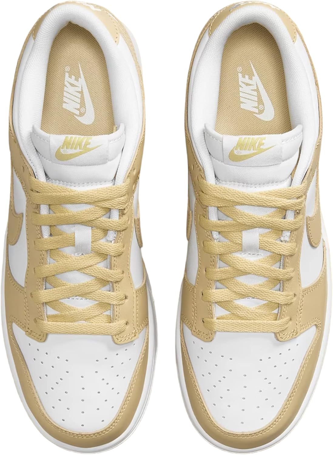 Мужские кроссовки Nike Dunk Low, белый/белый — фото 4