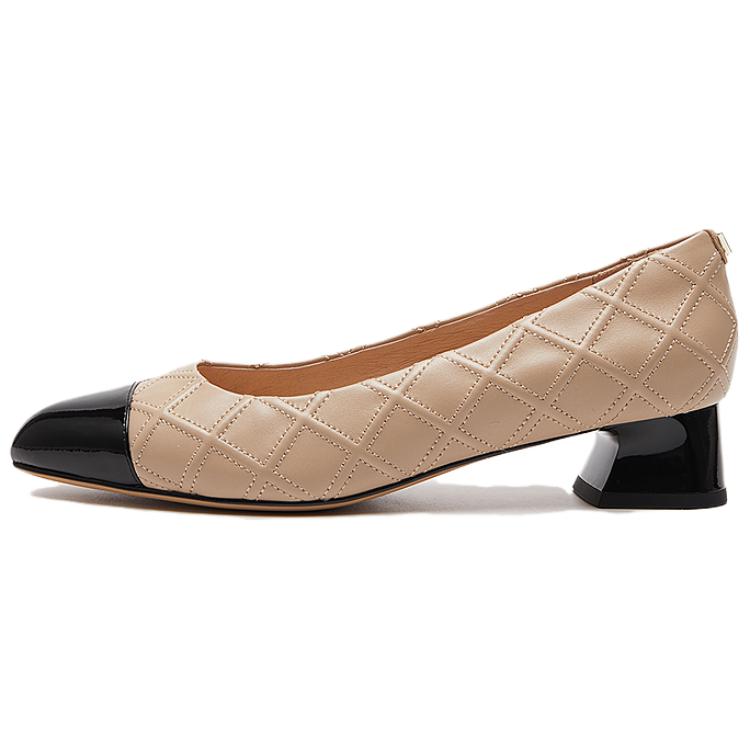Туфли на высоком каблуке для женщин LE SAUNDA, Dark Beige+Black Bek