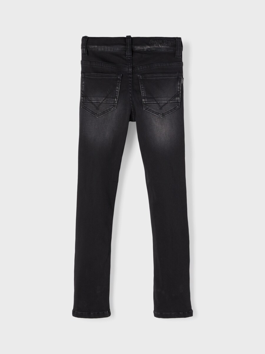 Облегающие джинсы NAME IT Theo, цвет Black/Black denim — фото 3