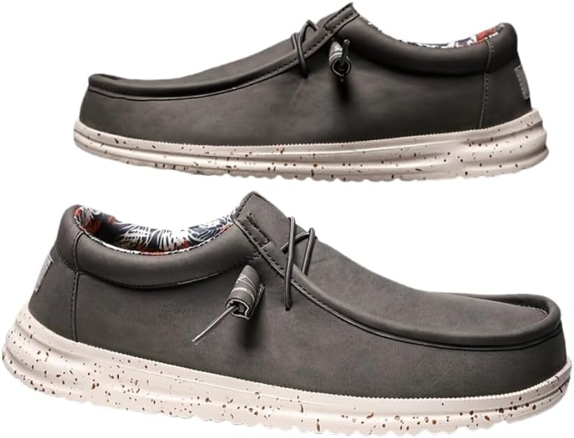 

Мокасины Hhhchpm для мужчин- дышащие, легкие, нескользящие текстильные туфли для активного отдыха, темно-серый