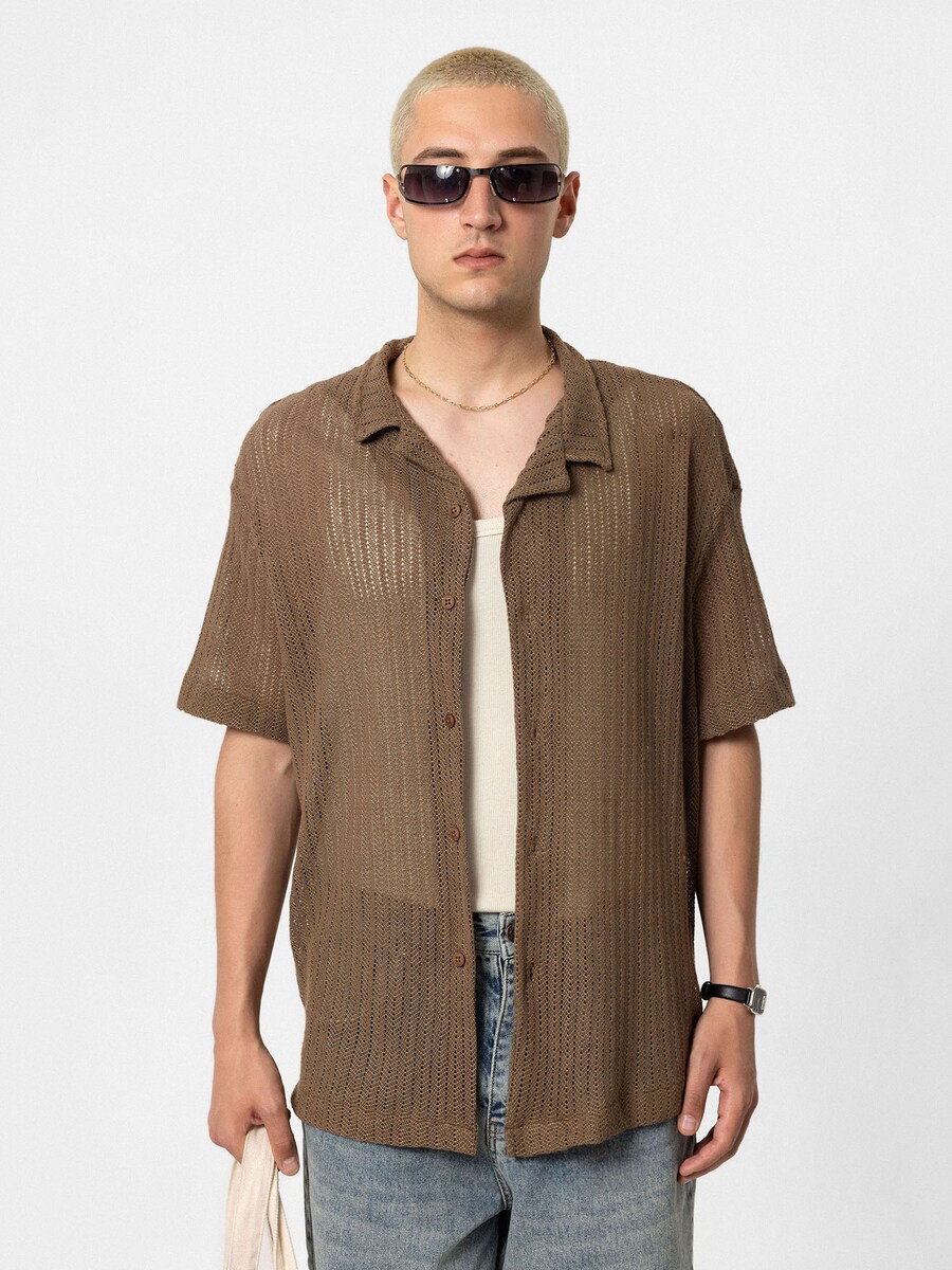 

Повседневная рубашка VAMOS CLO Comfort fit Button Up Shirt Tithonia, коричневый