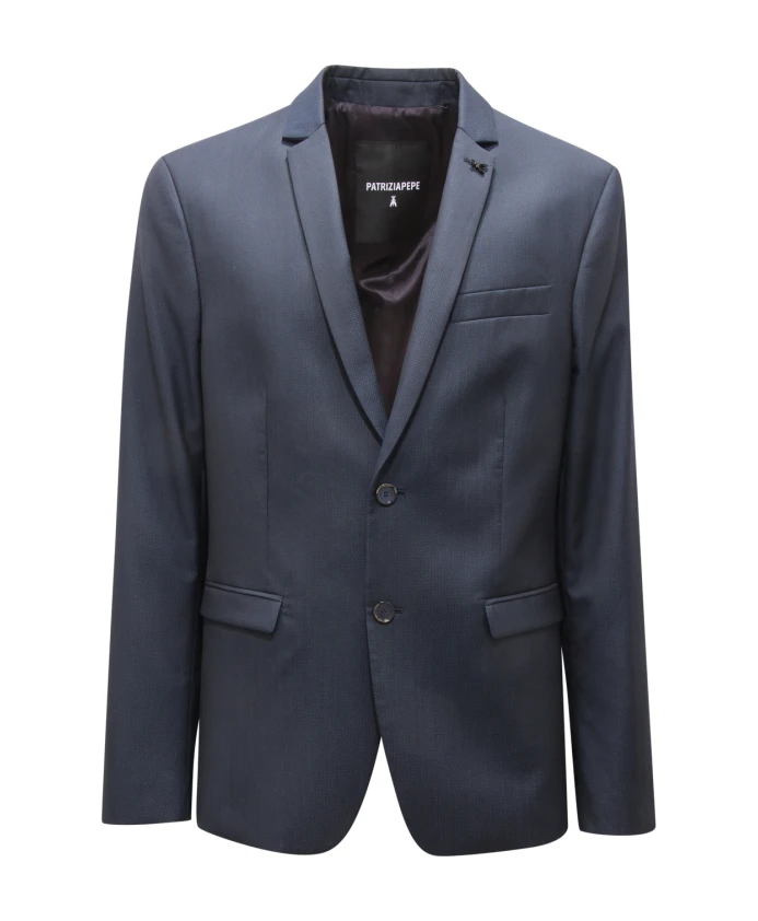 

Узкая куртка микроквадратного кроя Patrizia Pepe, синий