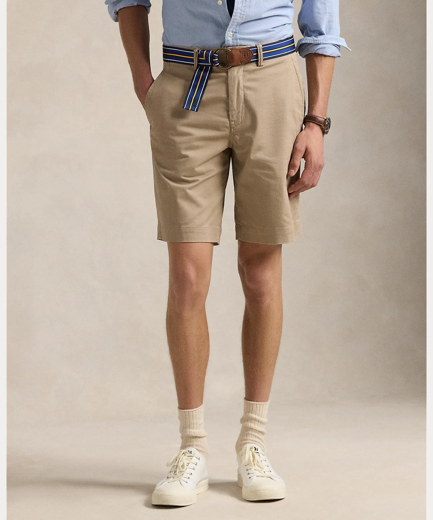 Эластичные шорты классического кроя Polo Ralph Lauren, 270 Brown — фото 3