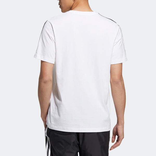 Футболка adidas neo Logo Printing Round Neck Sports Short Sleeve White T-Shirt, белый — фото 3