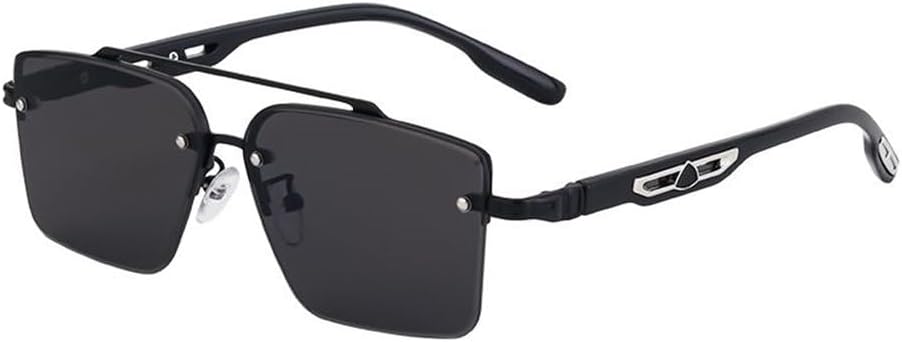 

Мужские солнцезащитные очки без оправы, женские винтажные классические солнцезащитные очки, панк-очки, солнцезащитные очки с защитой от УФ-излучения UV400 TYUVIVO, C1blackgrey