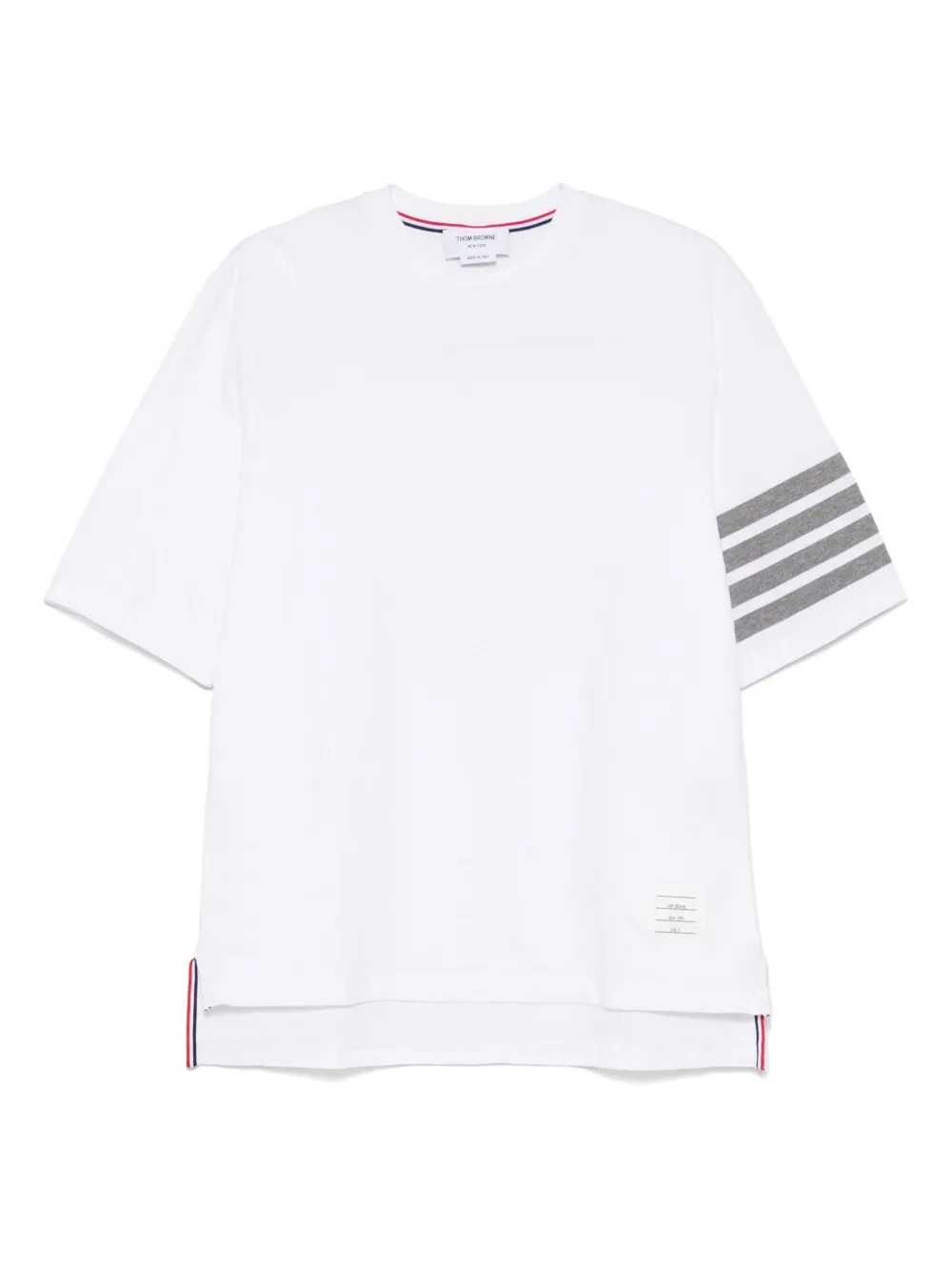 

Футболка с полосками 4-Bar THOM BROWNE, белый