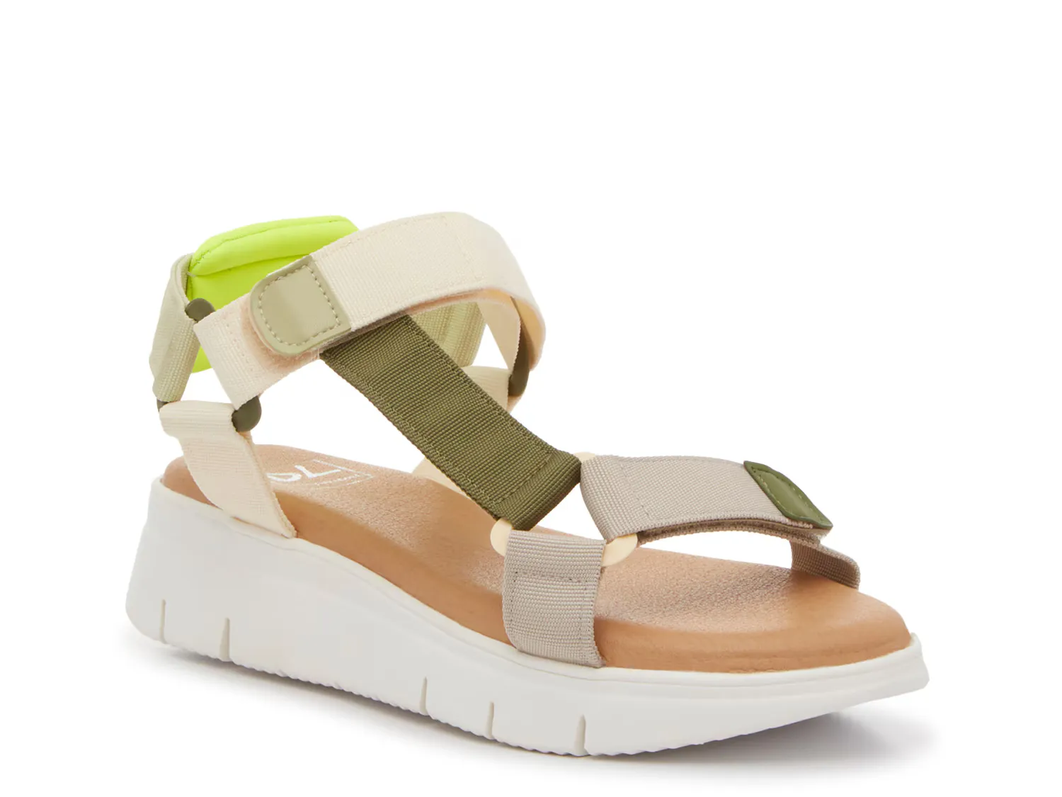 

Сандалии Qwest Sandal Dirty Laundry, цвет olivegreen_beige_grey