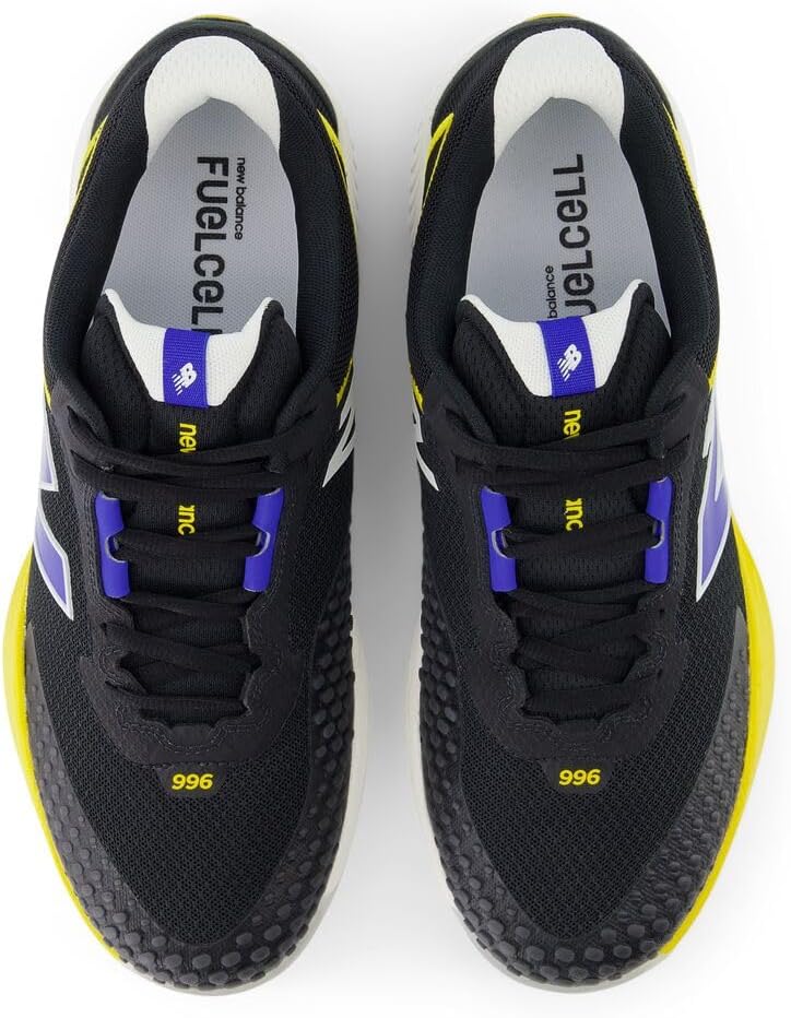 Мужские теннисные кроссовки New Balance FuelCell 996 V6 для жесткого корта, черный/синий — фото 4