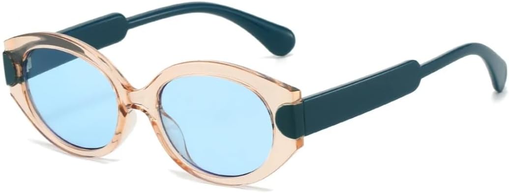 

Солнцезащитные очки для мужчин и женщин - защита UV400 - градиентная оправа "кошачий глаз" двух цветов для занятий спортом на открытом воздухе и вождения DSVIGF, Champagne Blue