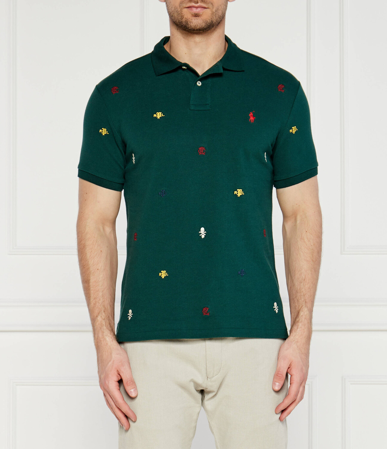 

Поло POLO RALPH LAUREN Slim Fit, зеленый