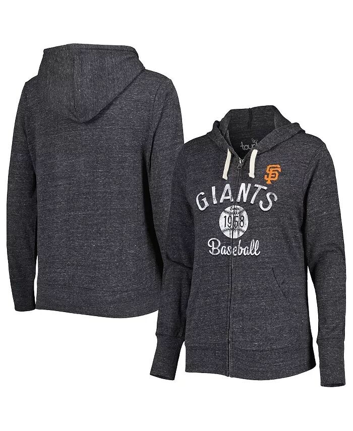 

Женская черная толстовка с молнией во всю длину San Francisco Giants Training Camp Tri-Blend Touch
