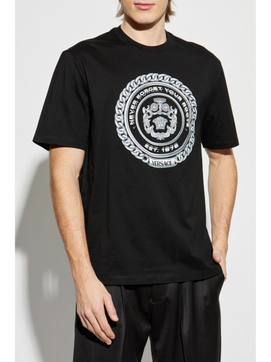 Футболка Versace Never Forget, черный — фото 3
