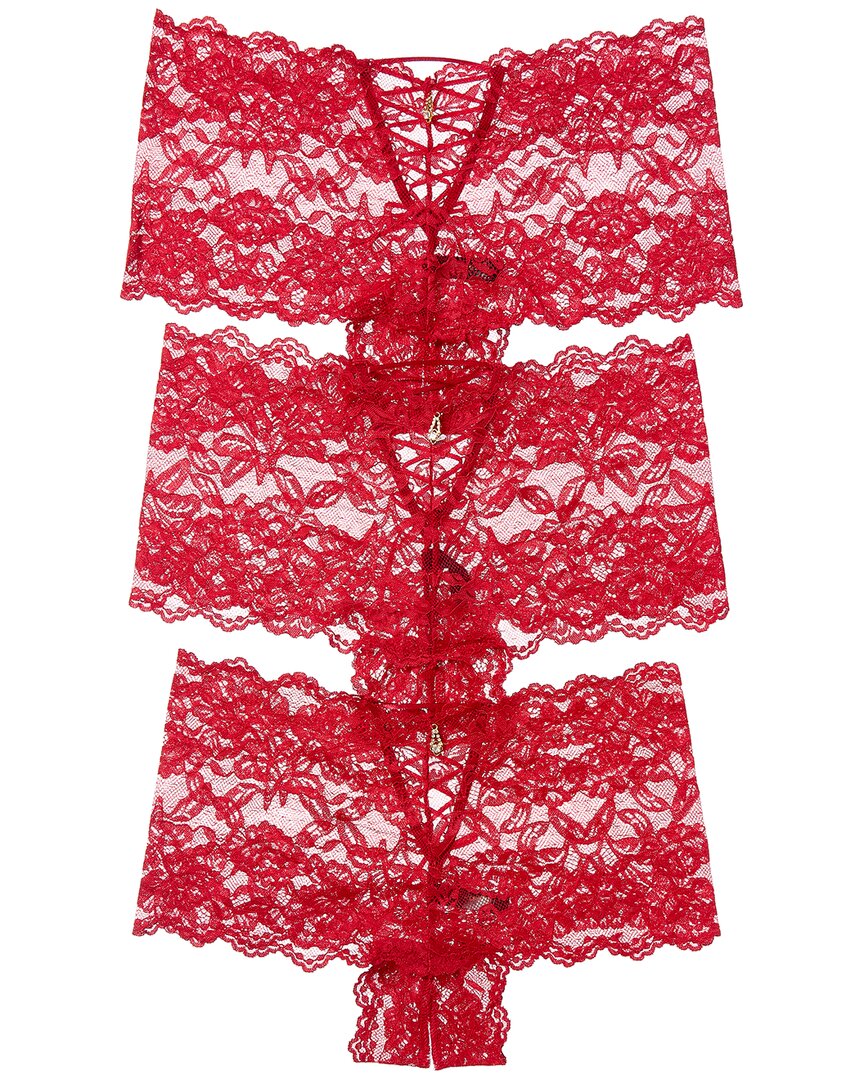 

Трусы House of Desire 3pk Bella Criss Cross Back Lace Cheeky House Of Desire, красный