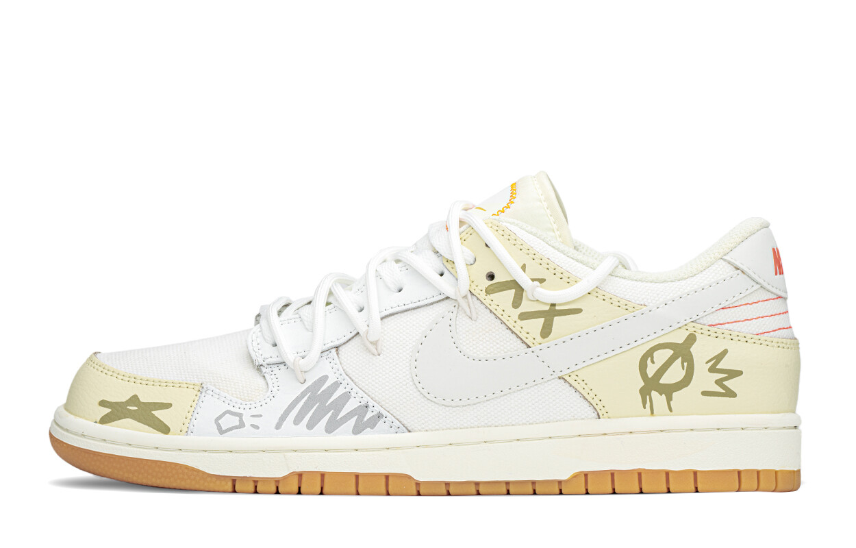 

Кроссовки Nike Dunk Skateboarding Shoes Unisex Low-top White/Beige, цвет Off-white