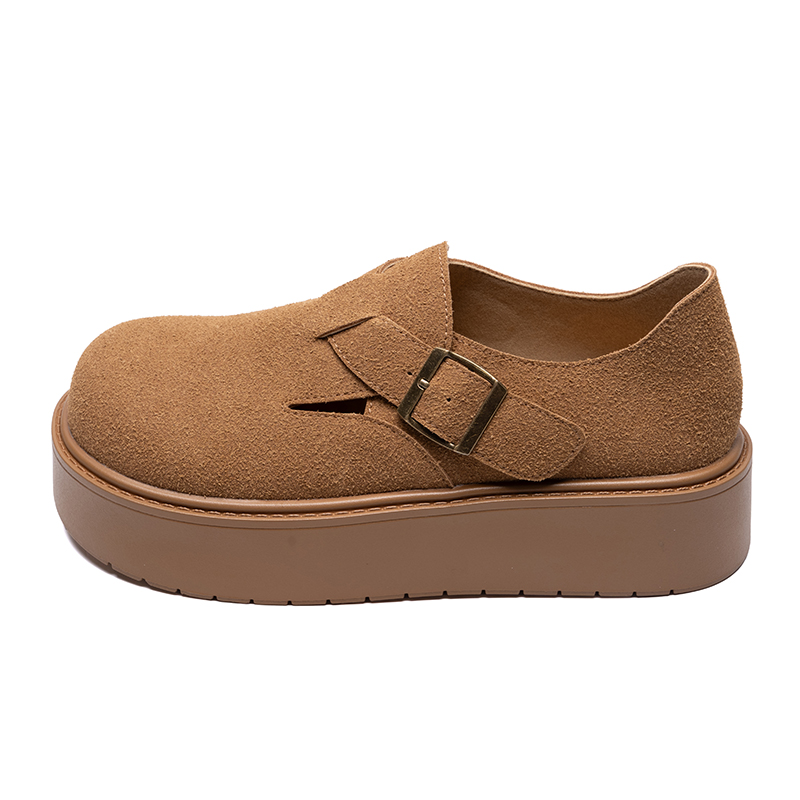 Женская обувь ZHR Casual Single Shoes Women's, цвет Camel Platform Mules — фото 4
