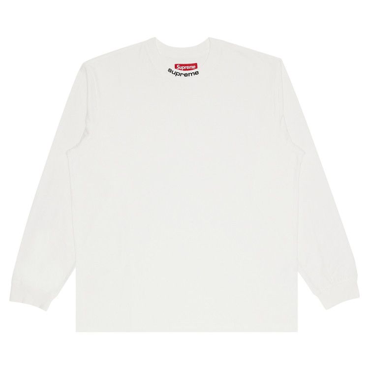 

Топ Supreme Embroidered Collar Long-Sleeve Top, White