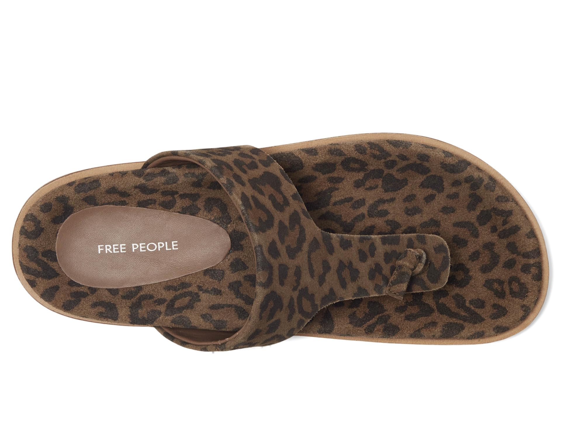 Сандалии Free People Mika Footbed Sandal, цвет Chestnut Leopard Suede — фото 2