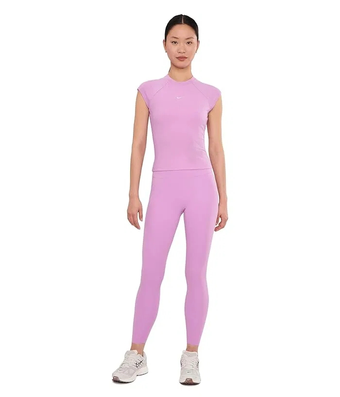 Футболка Nike Sportswear Chill Knit Rib с коротким рукавом, Light Magenta/Sail — фото 2