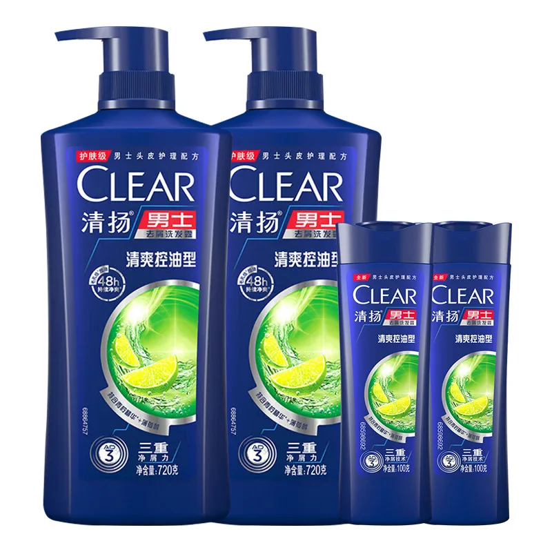 Шампунь от перхоти глубокой очистки против зуда и жирности CLEAR, 720g*2+200g