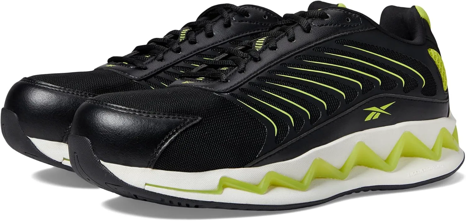 Мужские кроссовки Reebok Work Zig Elusion Heritage, черный/зеленый — фото 2