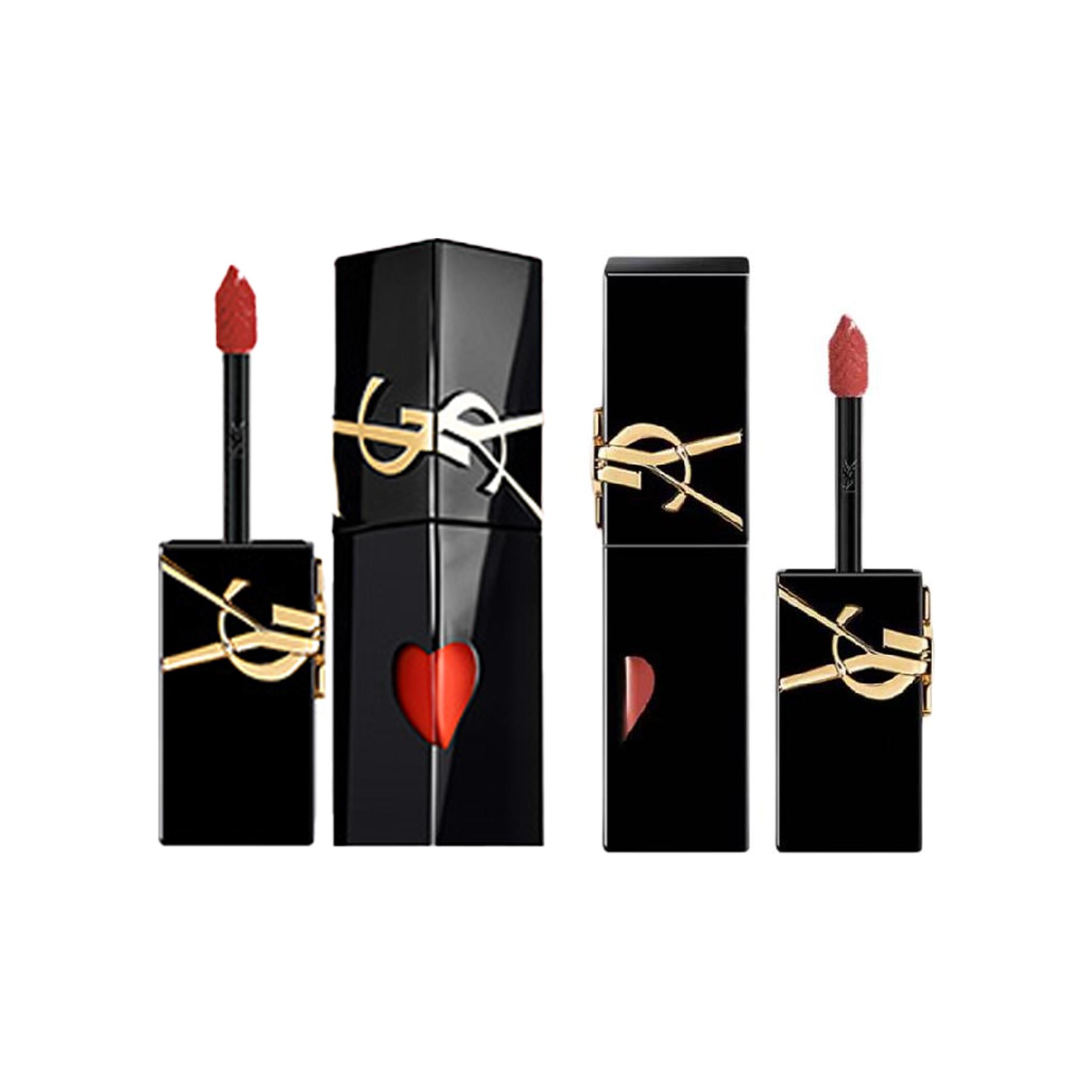 

SAINT LAURENT Черная тюбик комбинация блеск для губ зеркальное покрытие увлажнение сияние 5,5мл*2