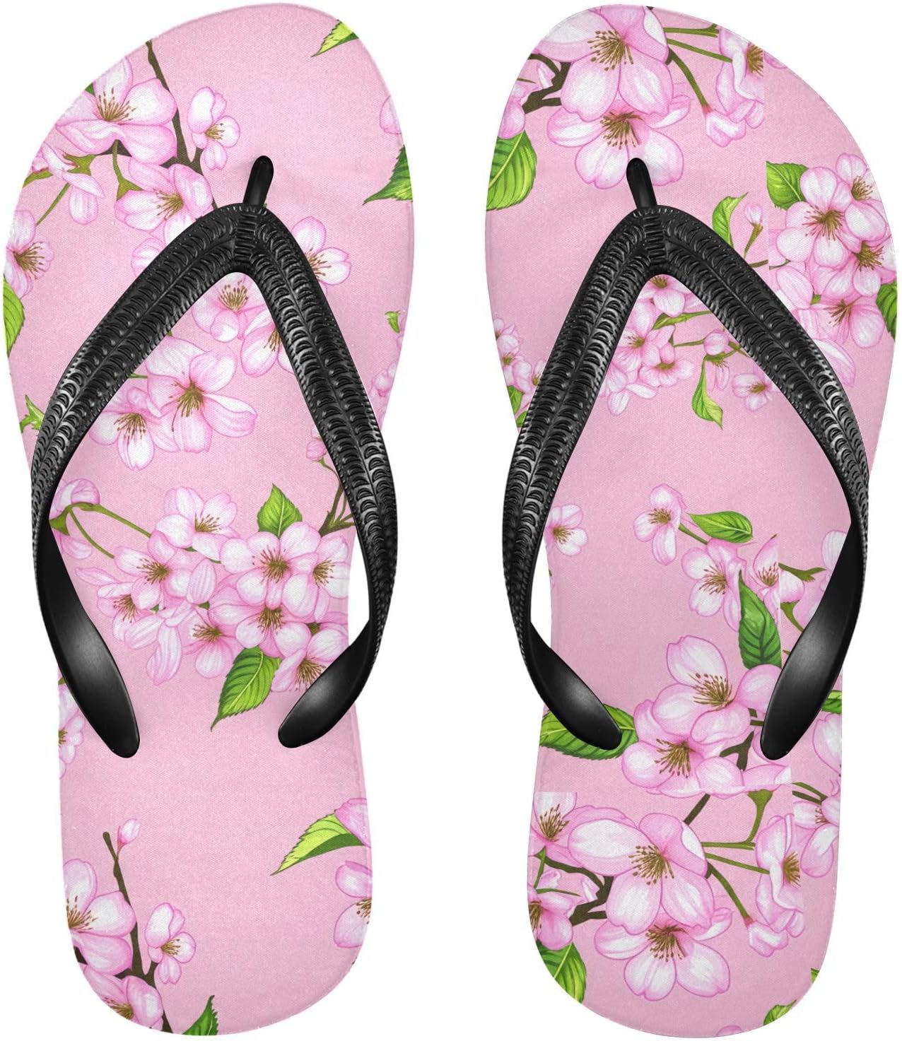 

Вьетнамки с веткой сакуры розового цвета, пляжный душ, шлепанцы, резиновые нескользящие летние тапочки для мужчин и женщин Sinestour
