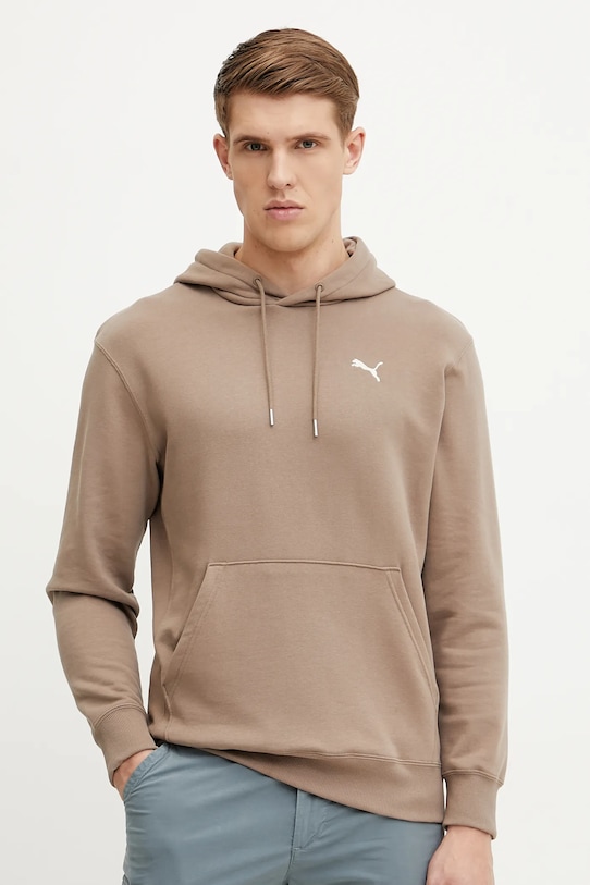 

Хлопковая толстовка Puma, коричневый
