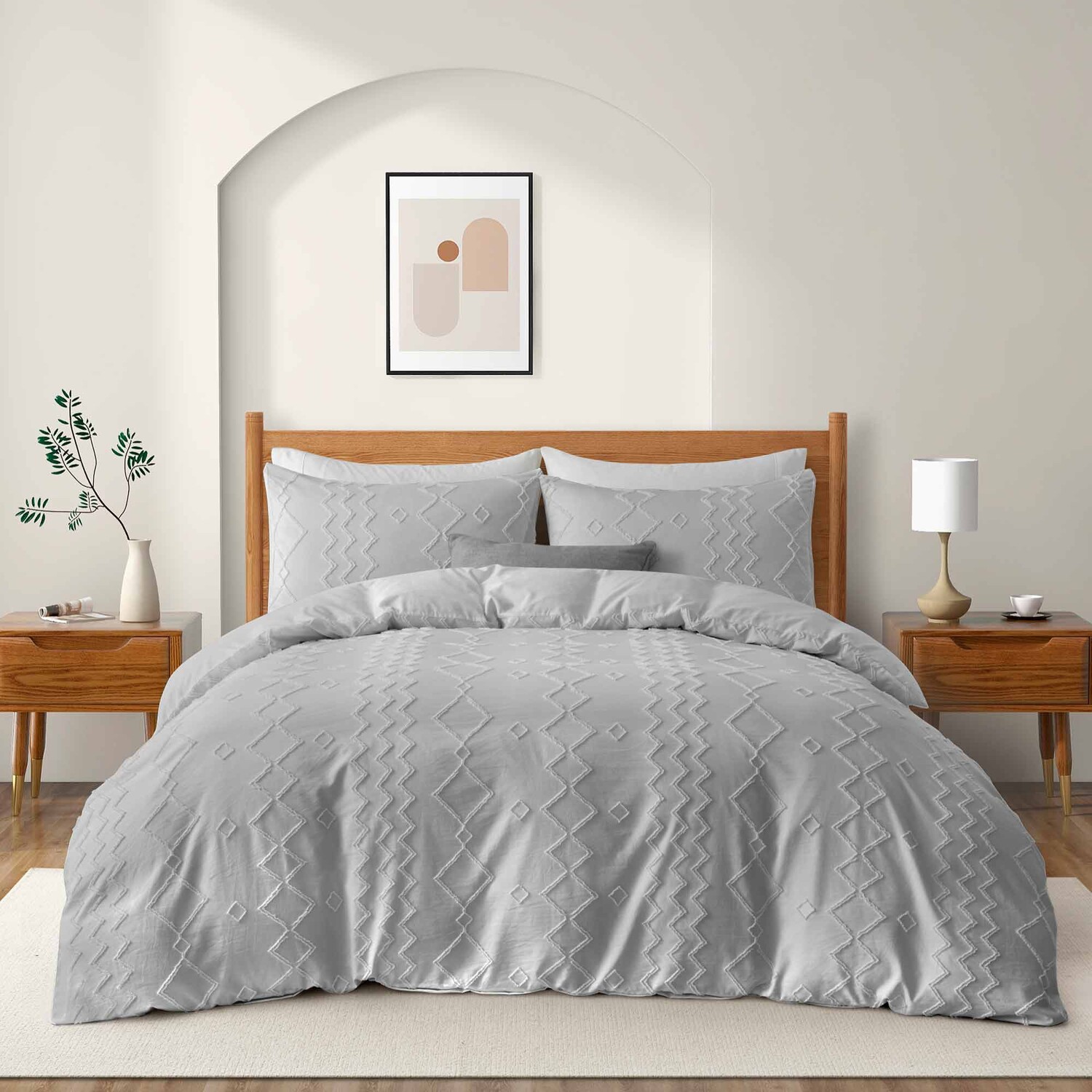 

Пододеяльник Peace Nest с наволочкой, цвет Diamond Grey