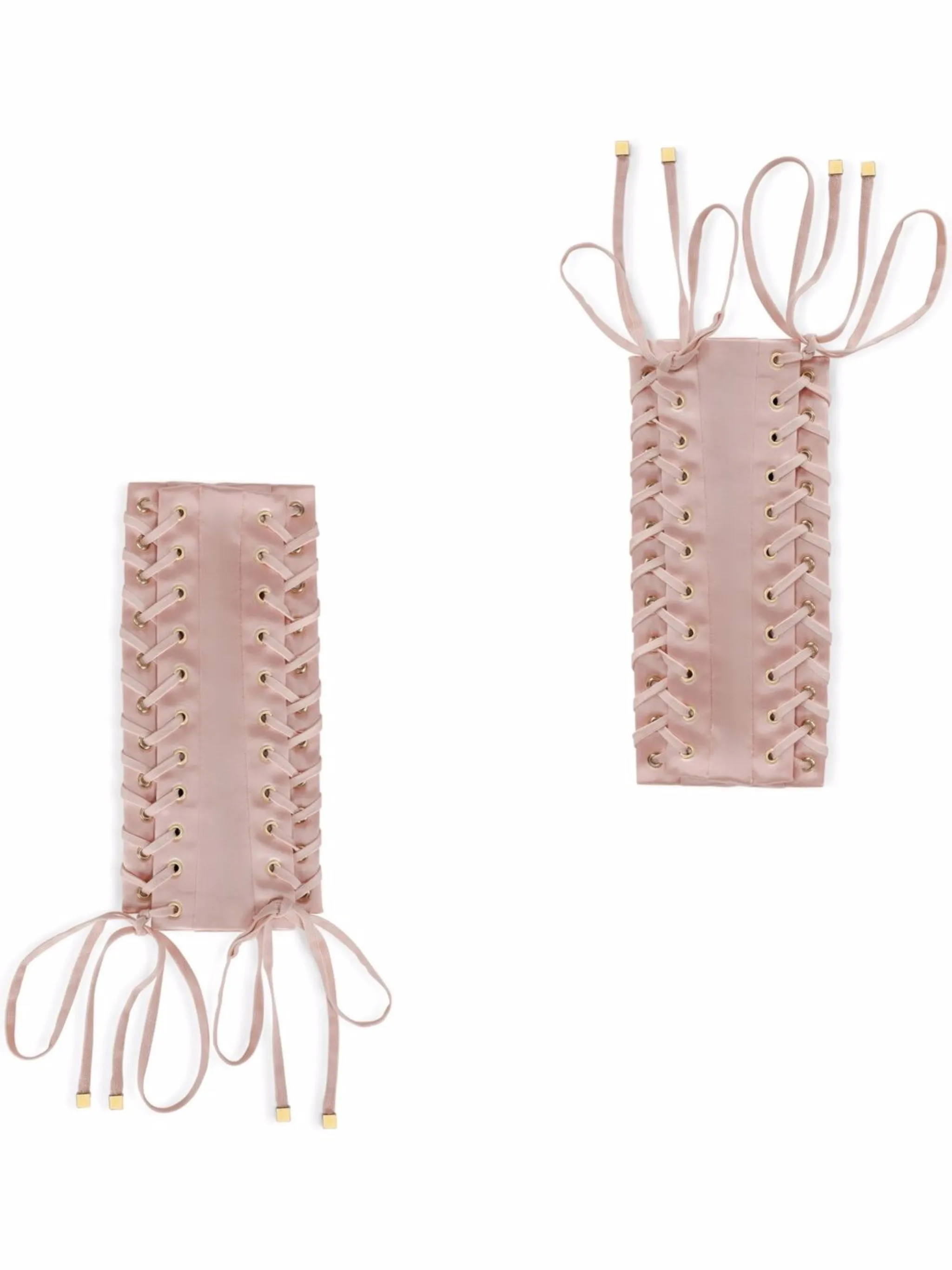 

Атласные перчатки с люверсами Dolce & Gabbana, розовый