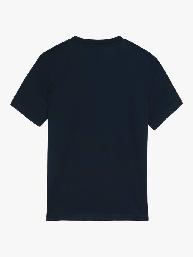 Детская однотонная футболка Lyle & Scott, Navy — фото 2